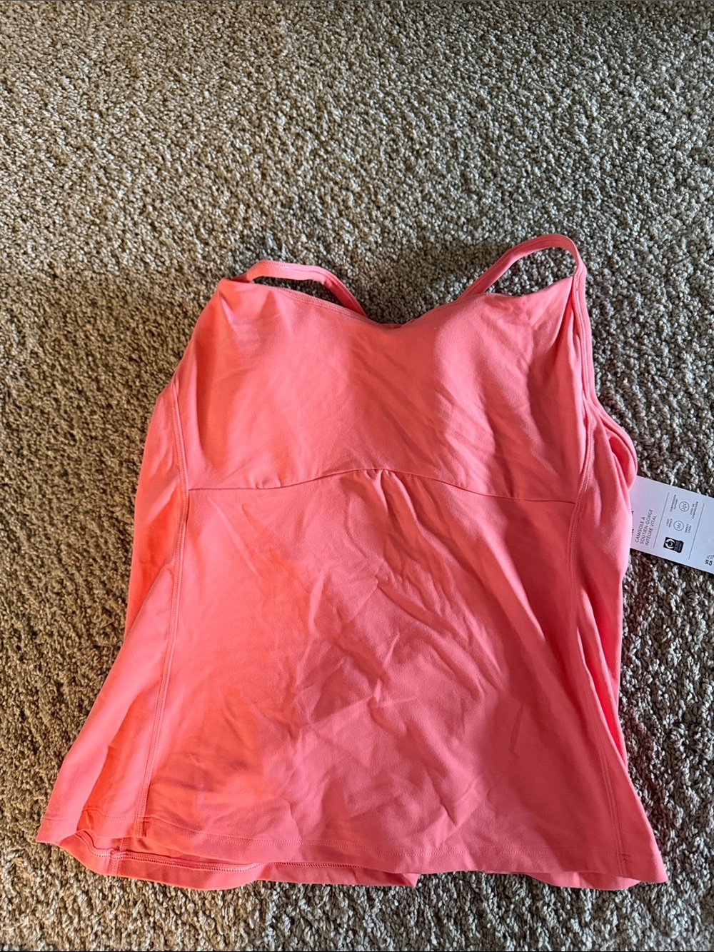 Athleta Coral Spaghetti-Strap Workout Top